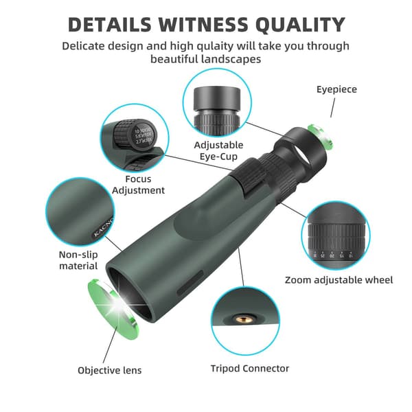Monocular Telescope for Adults 10-30x50 HD Zoom Monocular Telescope