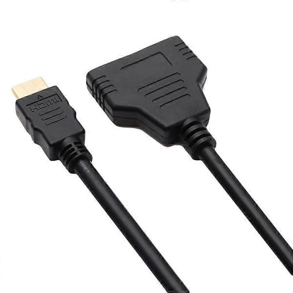 1 ind 2 ud HDMI-kompatibel han til dobbelt hun splitter adapter konverteringskabel til PC DVD
