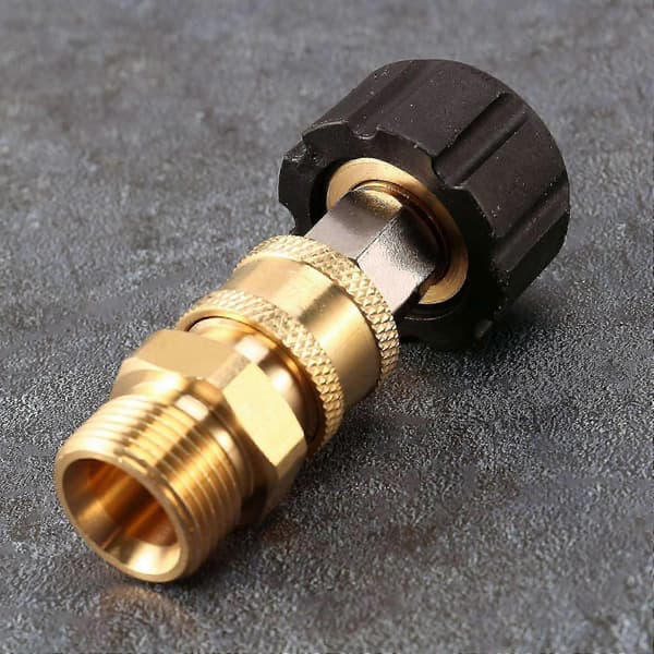 4x Højtryksrenser Adapter Sæt M22 Til 1/4 Tomme Lynkoblingssæt, M22 14mm Til 1/4 Tomme Lynkobling