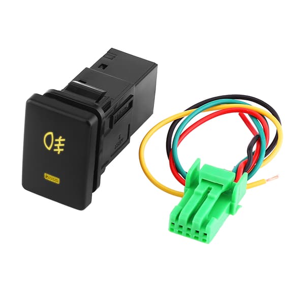DC 12V 4-Wire Fog Light Switch with Yellow Indicator for Toyota