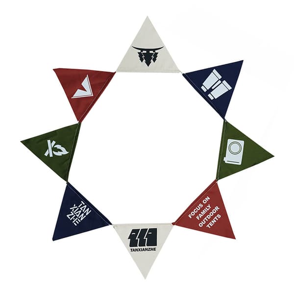 Vimpelbanner 16 Flagg Dekorativ Vimpel Bomull Trekantede Vimpelflagg for Campingteltdekorasjon