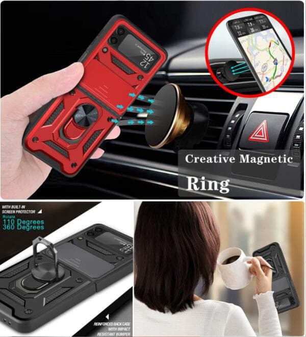 Etui til Samsung Galaxy Z Flip 3 med magnetisk støtte