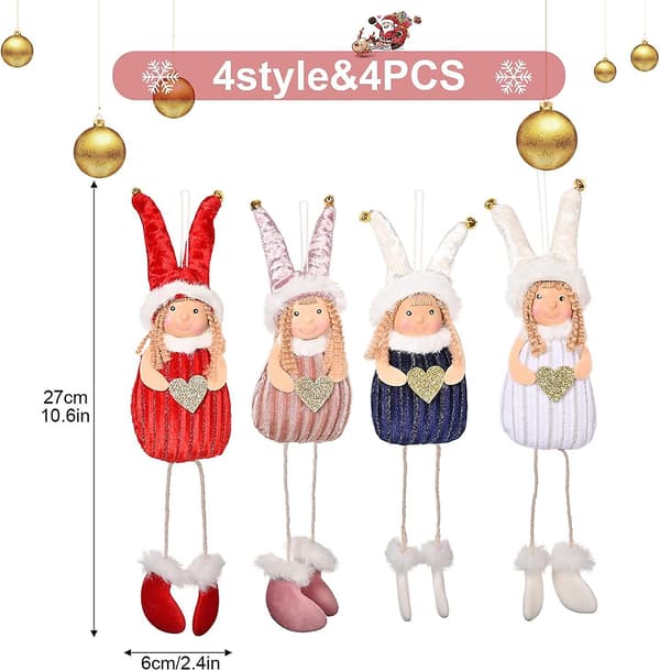 Set med 4 Plysch Julgranshängen