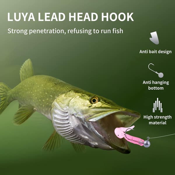 Set med 50 runda jigghuvuden för swimbait, 10 g