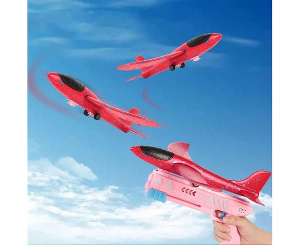 Flygplanspistol Flygplansleksak Katapult Utomhus Flygande Launcher Utomhusleksaker