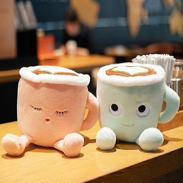Söt Kaffe Kopp Formad Kudde Gåva För Barn Heminredning Sängar Soffor Hudvänlig