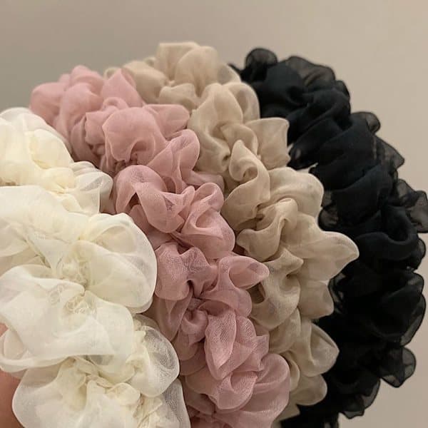 Stylish Pleated Tiara, Solid Color, Simple Hair Accessory, Wearable Fabric Elegant Ruffle Tiara (Black)