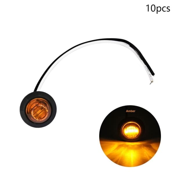 10 sidomarkörlampor indikatorlampa AMBER bärnsten amber amber