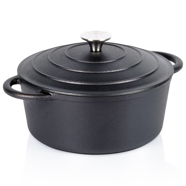 Støbejernsgryde med låg, 22 cm, 2,6 L Kapacitet 1283