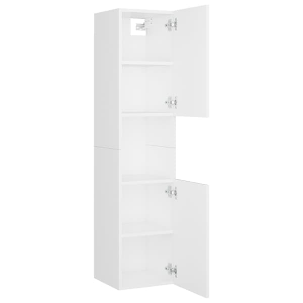 vidaXL Baderomsskap hvit 30x30x130 cm konstruert tre Vit white