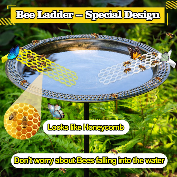 2-pakke flytende biesti for hage og fuglebad - Fargerik insektvanner for bier og sommerfugler - Ideell for svenske kunder