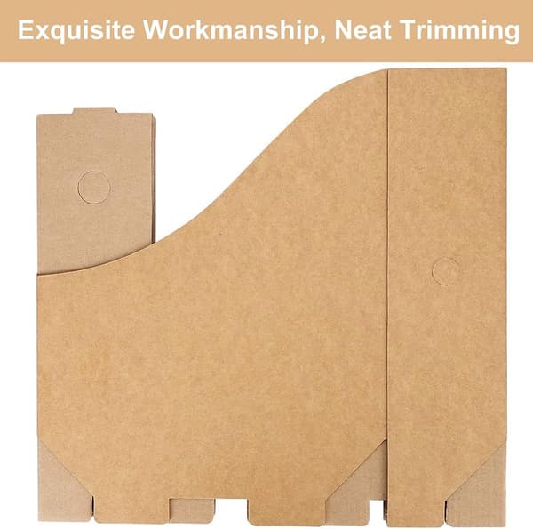 4 Kraftpaper Document Holders, Standing Cardboard File Folder for Books, Letters and Archives