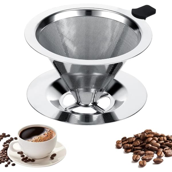 Genanvendeligt kaffefilter i rustfrit stål, papirløst kaffefilter