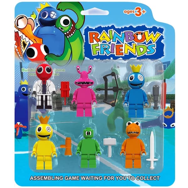 6 st Byggklossar Rainbow Friends Dockspelsperiferi