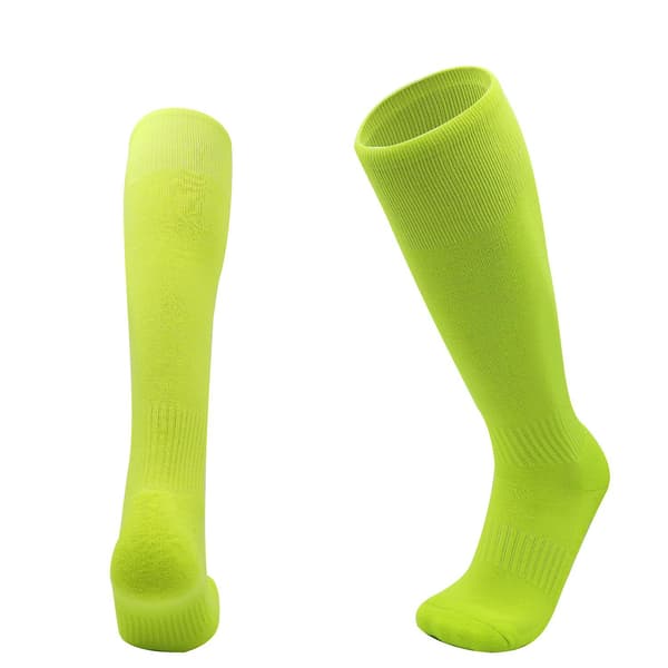 2 stk. børnefodboldstrømper, åndbare sportstræningstilbehør, én størrelse, grøn