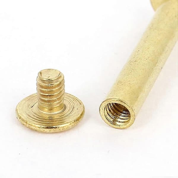 Brass Plated 5x30mm Binding Chicago Screw Post 20pcs for Leather Scrapbook