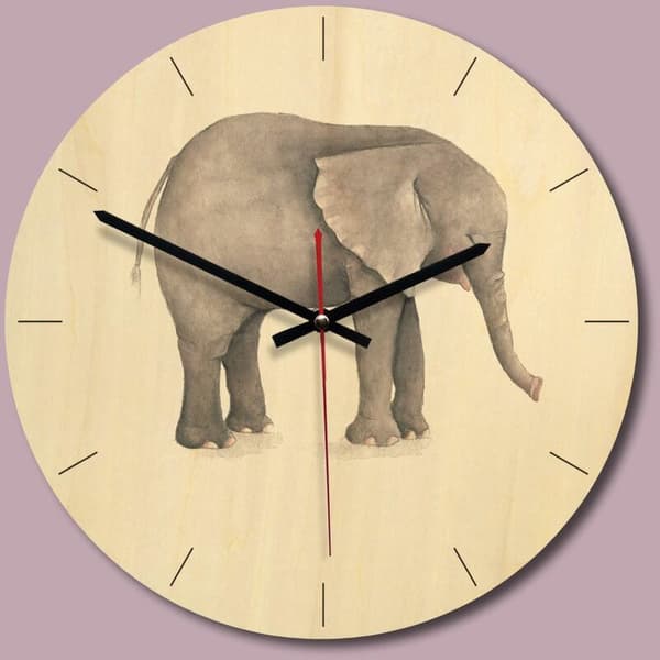Quartz Wall Clock Original Silent Art Simple Wood Section A
