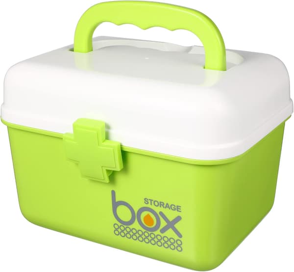 Medicine Box with Handle Lockable Storage Box Portable Security Box Large Storage Box with Lock