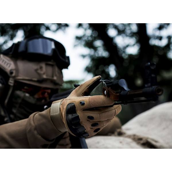 Sorte motorcykelhandsker med fuld finger touch screen