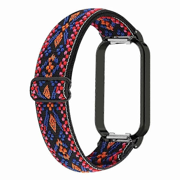 Justerbart urrem i elastisk nylon til Redmi Band 2, åndbar smarturrem Orange Pink[CO]