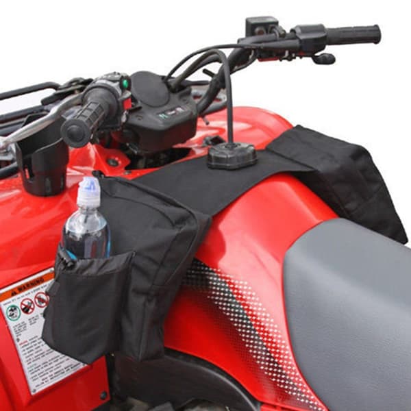 Polyester Black Motorcycle ATV Hanging Bag Beach Buggy Snowmobile Front Saddle Storage Pocket