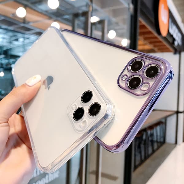 Galvaniserat TPU-telefonskal för iPhone 11 Pro Max Lila