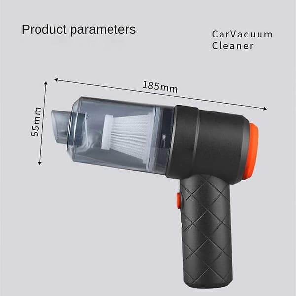 Trådløs støvsuger 2-i-1 hurtiglading 7.4V 2000mAh svart