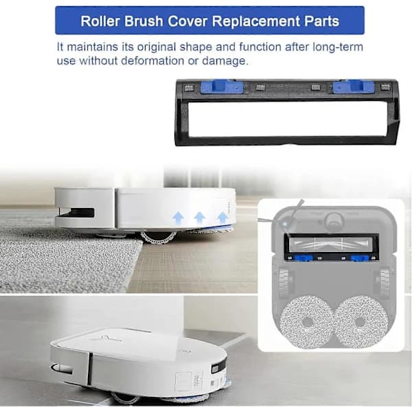 Main Brush Cover for Ecovacs Deebot X5 Omni, X5 Pro Robot Vacuum Cleaner, Roller Brush Replacement Accessories