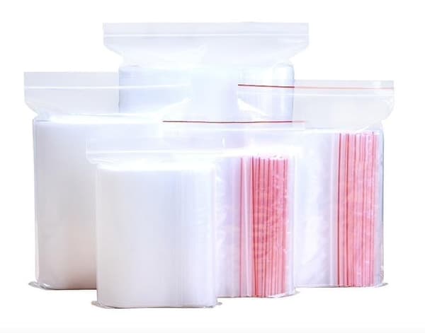 100-Pack Ziplock Zipper Bags - Transparent