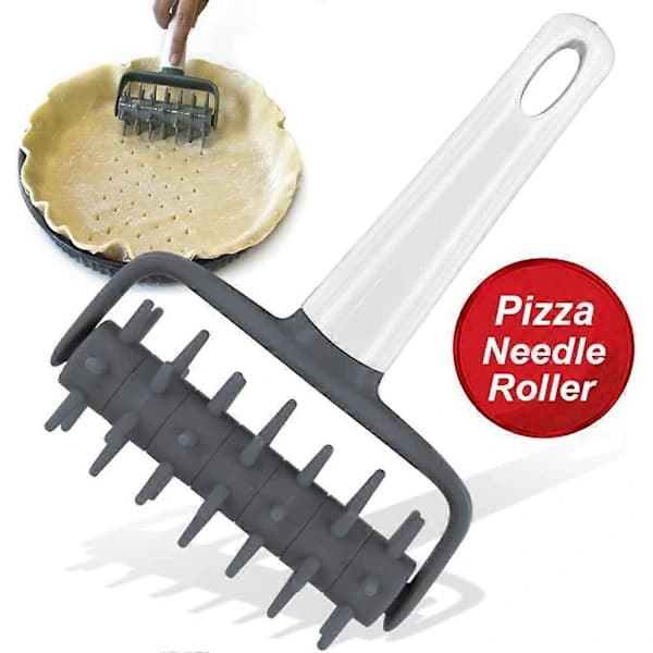 Pizza Dough Docker, Pizza Needle Roller, Pizza Dough Docker Pizza Needle Roller for Cake Pie Bread Pastry Baking Tool (Grey) 1 pc