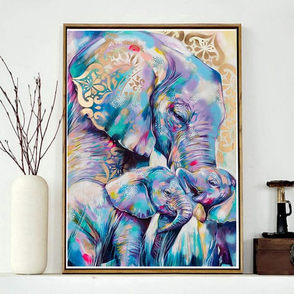 Elefant Diamantmaleri Sæt 30 * 40cm, Voksen 5D Diamantmaleri