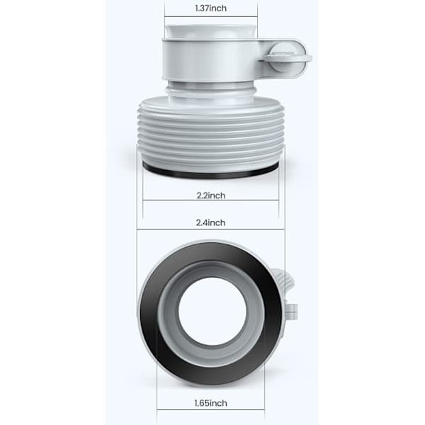 Typ B Pooladapter, 3-pack Poolslangsadaptrar för INTEX Pooler, Ersättningsslangadapter för Pumpar för 32 mm och 38 mm Slangar