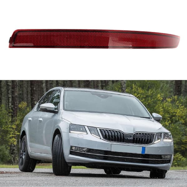Bakre stötfångarreflektor Klar sikt Vänster OCTAVIA 5E Facelift 2017-2019 5E5945105A