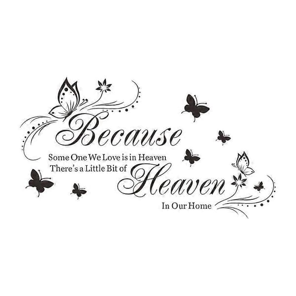 1 Sheet Wall Decal Elegant Removable Butterfly Pattern Sticker Decorative Letters Wall Vinyl Decal Home Decor