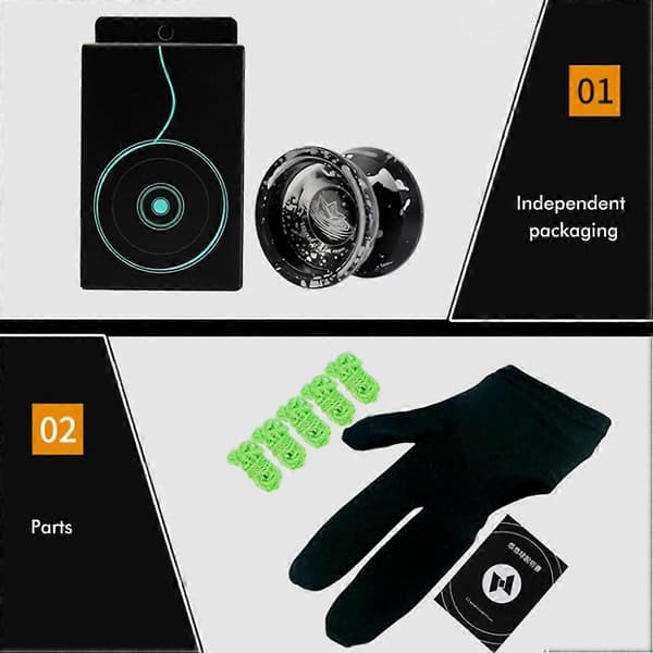 Yoyo-boll i aluminiumlegering med extra snören