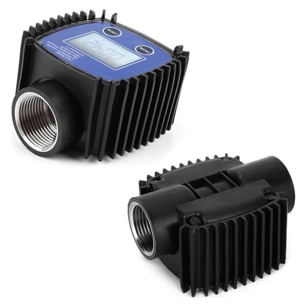 High-precision digital water and diesel flow meter. Flow range 5-120 L/min. 1-inch internal thread. Max pressure 20 bar.