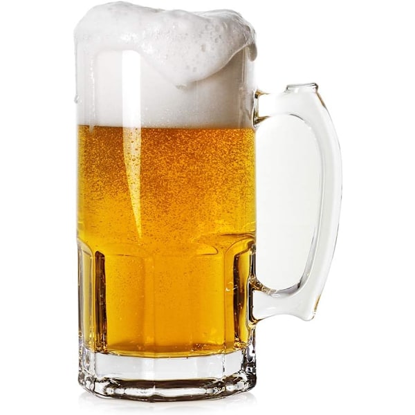 Ekstra Store Ølglass, 992 ml Sett med 2, Tyske Ølseidel, Klassisk Design, Perfekt for Kalde Drikker