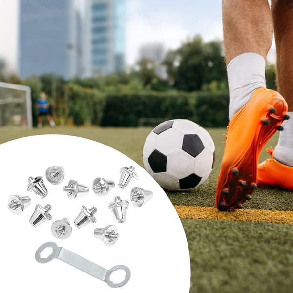 12x Football Boots Studs Football Studs Portable Screws in M5 Firm Ground Non-Slip Rugby Studs Replacement Spikes for Competition