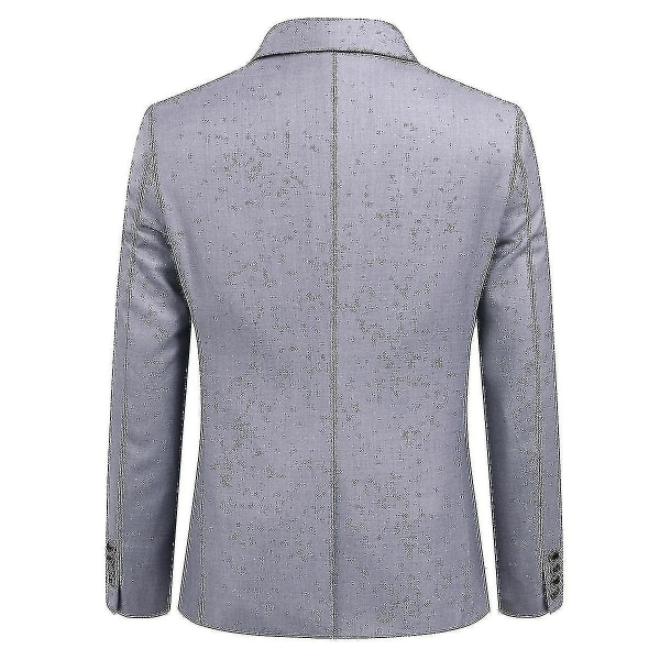 Miesten puku Business Casual 3-osainen puku bleiseri housut liivi 9 väriä Z Myydyt tuotteet Grey M