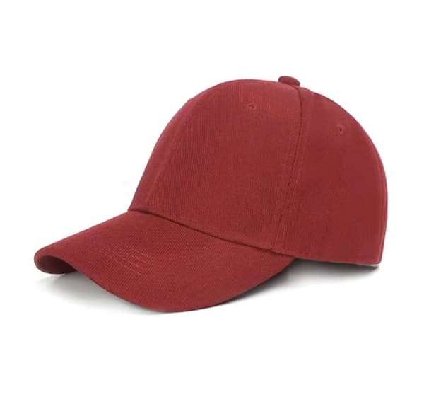 White Baseball Cap - Solid Color - Men's