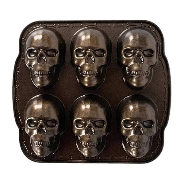 Halloween Dødningehoved Bageform Let at Bruge og Rengøre 3D Dødningehoved Form Kage Muffinsform til Bagning-XF36-