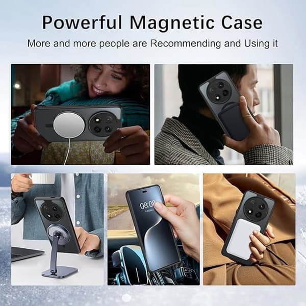 Magnetic Protective Case for Honor Magic 7 Lite/X9C/X60 Pro (6.78 inch), MagSafe-compatible Honor Magic 7 Noir Honor Magic 7 Noir