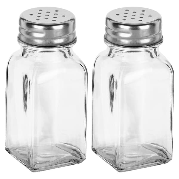 Salt- och pepparströare i glas 80 ml 2 st.