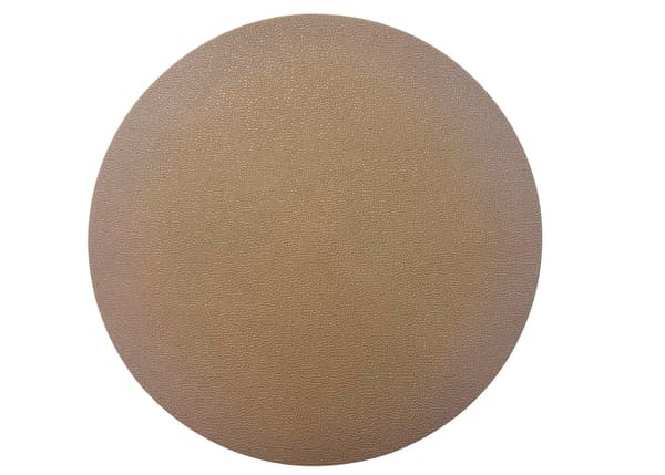 Coaster Round Leather Look Brown/Black 4-pack Svart black