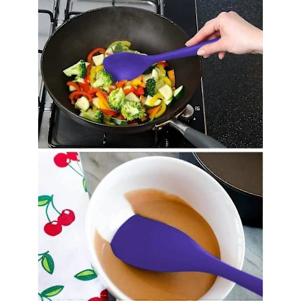 Non-stick silikonespatler til madlavning Ba (lilla)