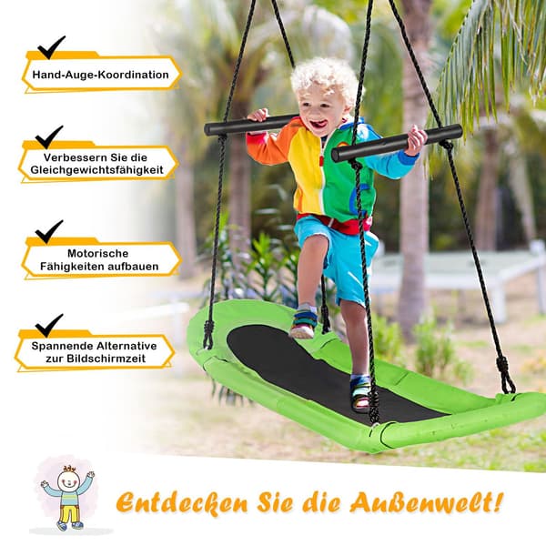 Barnetresvinge Surf Swing Grønn 123x45cm Justerbar 100-180cm