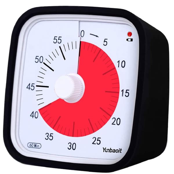 Visuel 60-minutters timer, klasseværelsesur, lydløs timer til børn og voksne-FF-