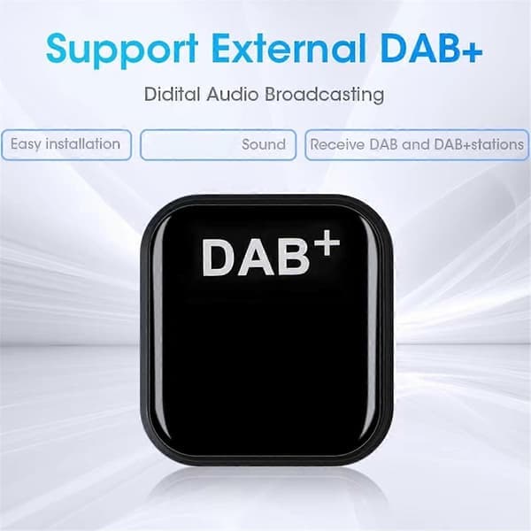 DAB+ Antenne for Android bilradio med USB-adapter GPS Stereo DAB-mottaker Spiller for Europa Universal Svart