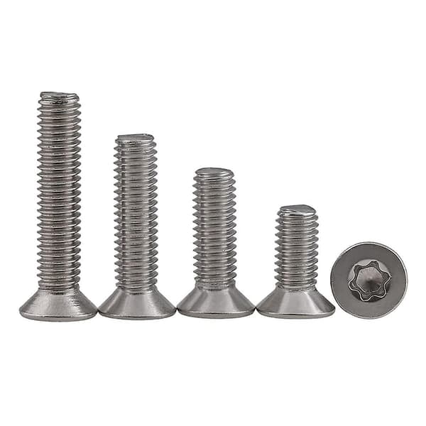 25 stk. M4 x 12 undersænkede Torx-skruer rustfrit stål 304 maskinskruer fuldgevind