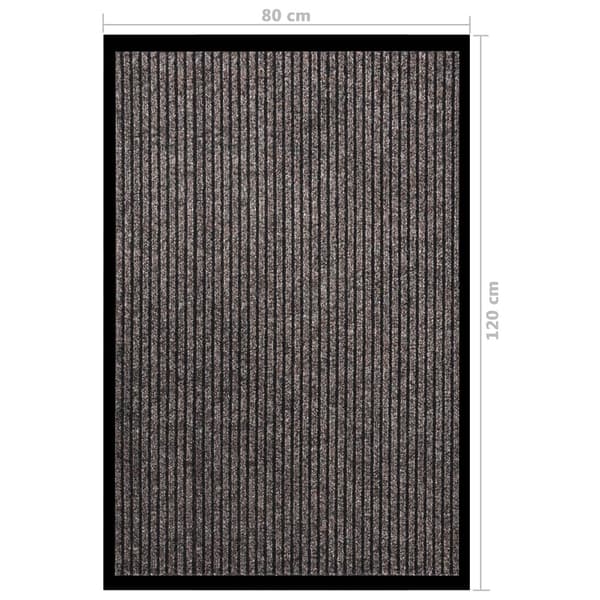 vidaXL Dørmåtte stribet beige 80x120 cm Beige beige
